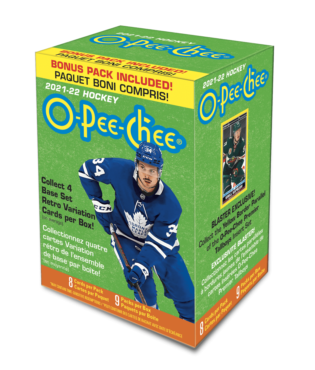 2021-22 Upper Deck OPC NHL Hockey Trading Cards Blaster Box