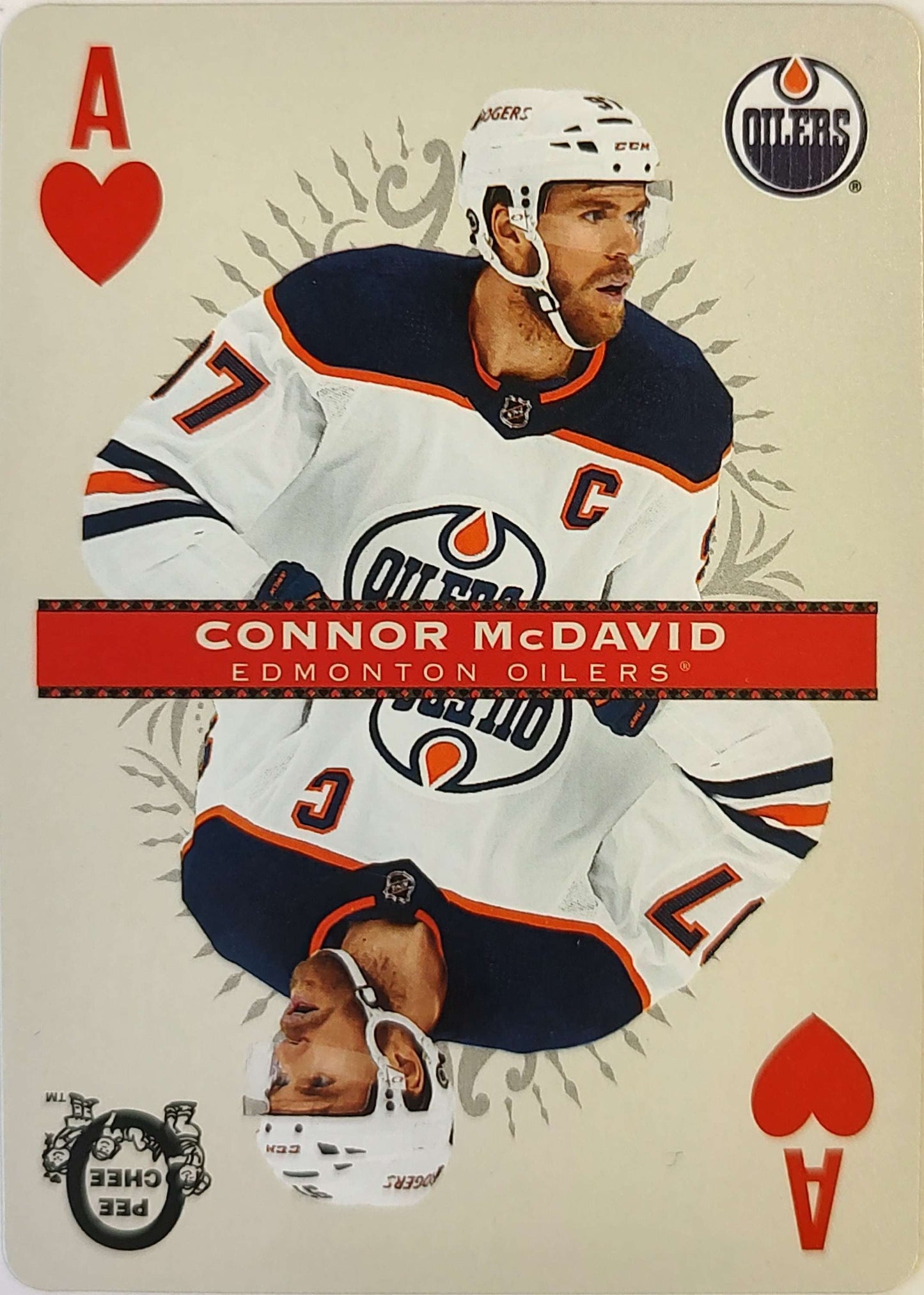 NHL 2021-22 O-Pee-Chee Hockey Connor McDavid Playing Card (Ace of Hearts) (Upper Deck)