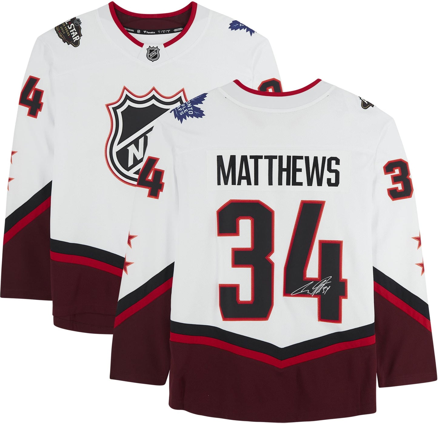 Auston Matthews Toronto Maple Leafs Autographed 2022 NHL All-Star Game White Fanatics Breakaway Jersey - Fanatics Authentic Certified