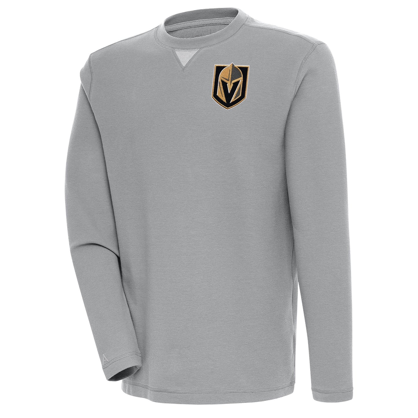 Men's Antigua  Gray Vegas Golden Knights Flier Bunker Tri-Blend Pullover Sweatshirt