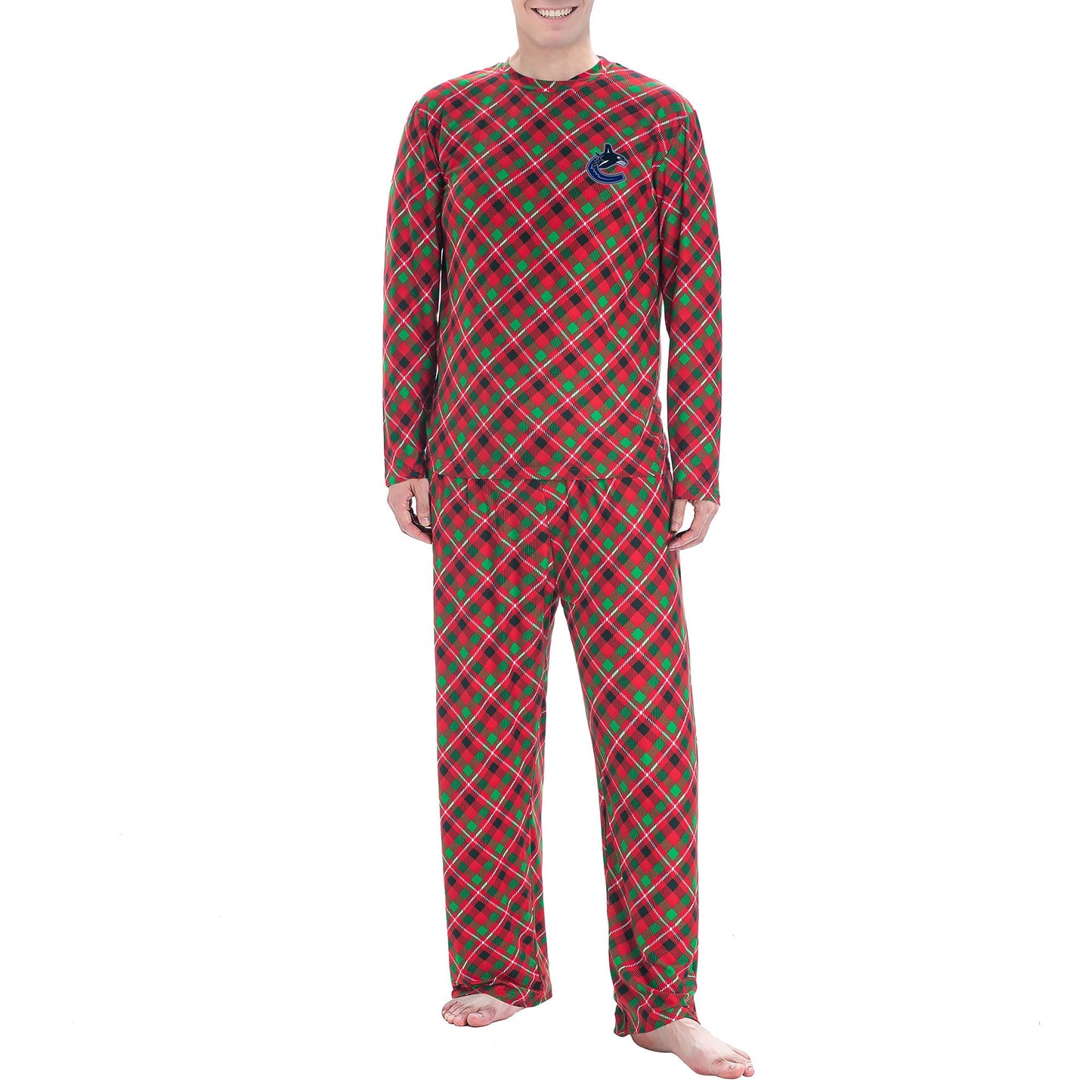 Men's Concepts Sport Red Vancouver Canucks Holly Knit Long Sleeve Top & Pants Set