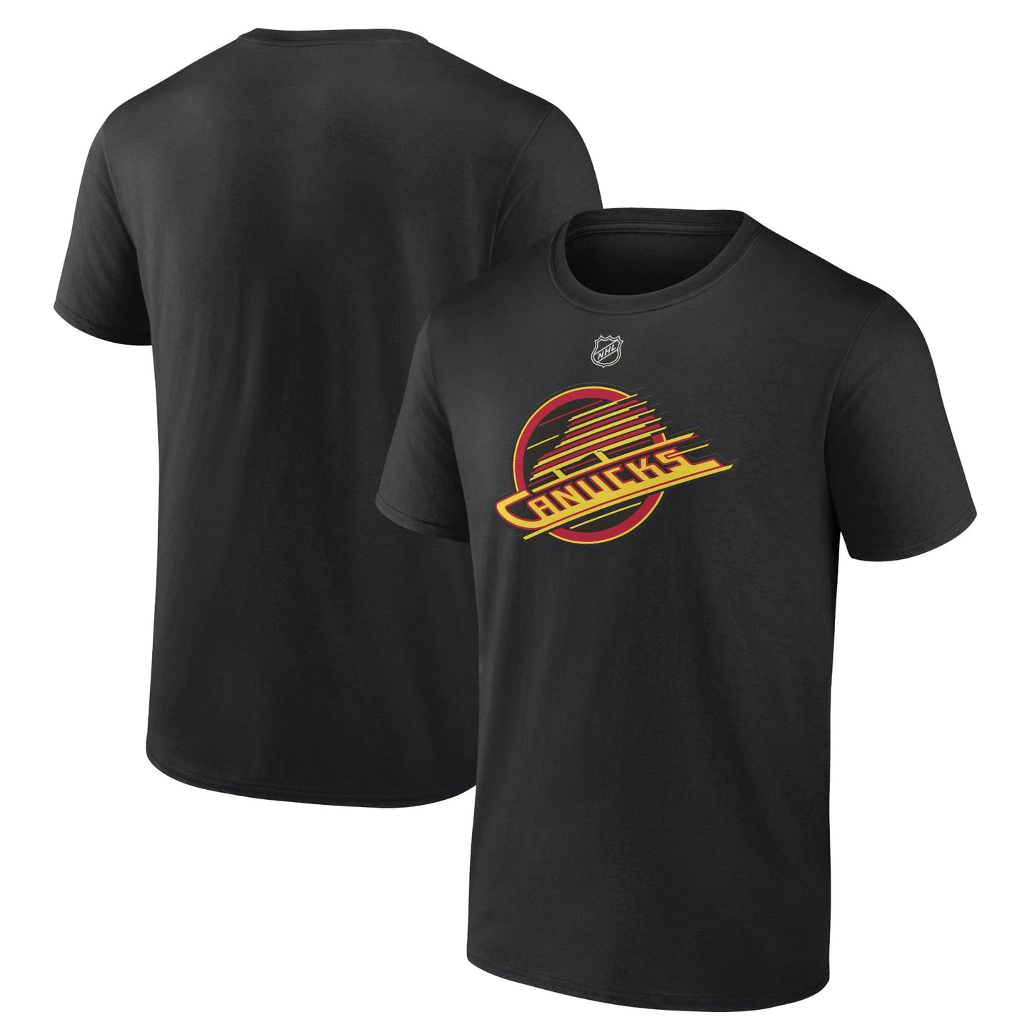 Men's Fanatics Branded Black Vancouver Canucks Alternate Logo T-Shirt