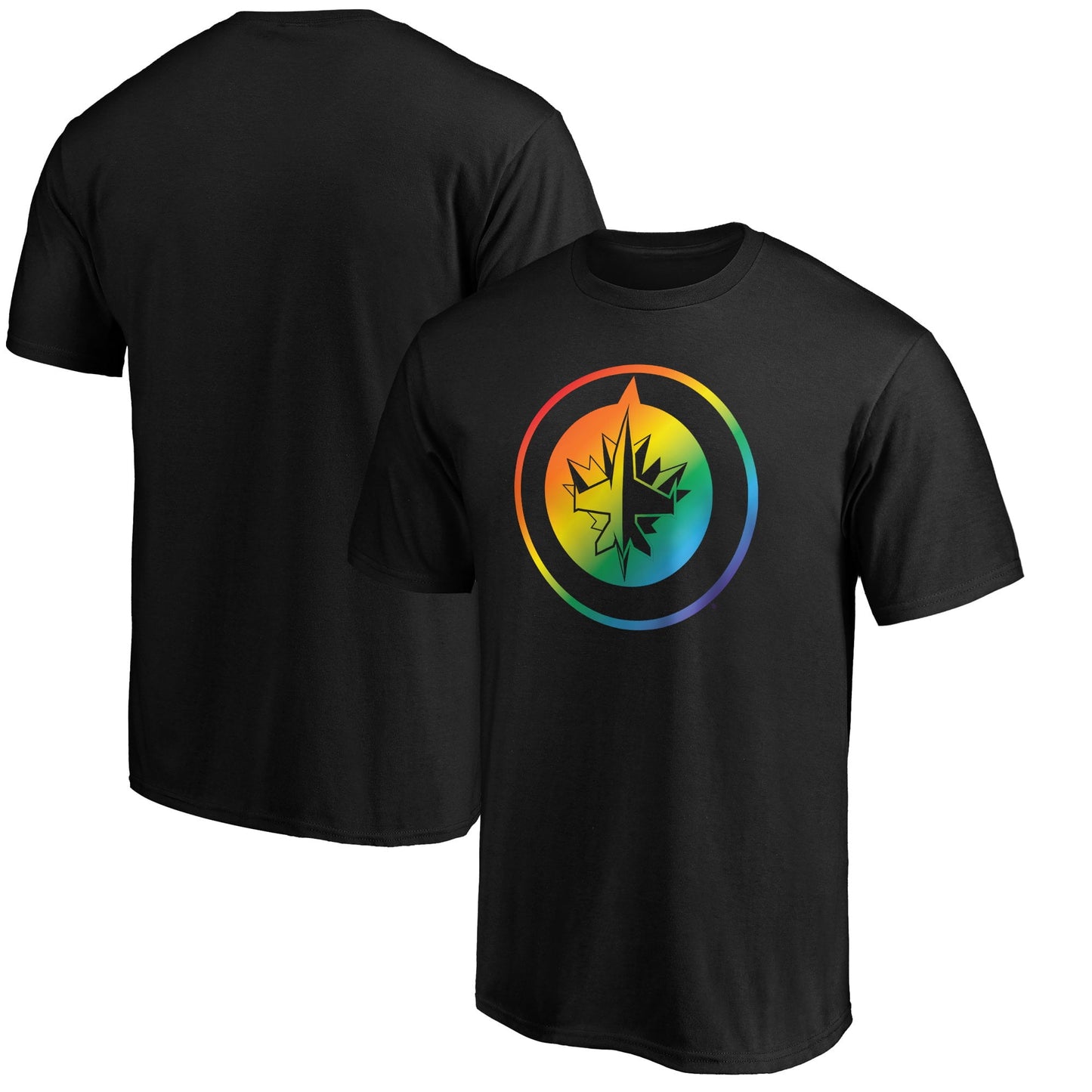 Men's Fanatics Branded Black Winnipeg Jets Team Pride Logo T-Shirt
