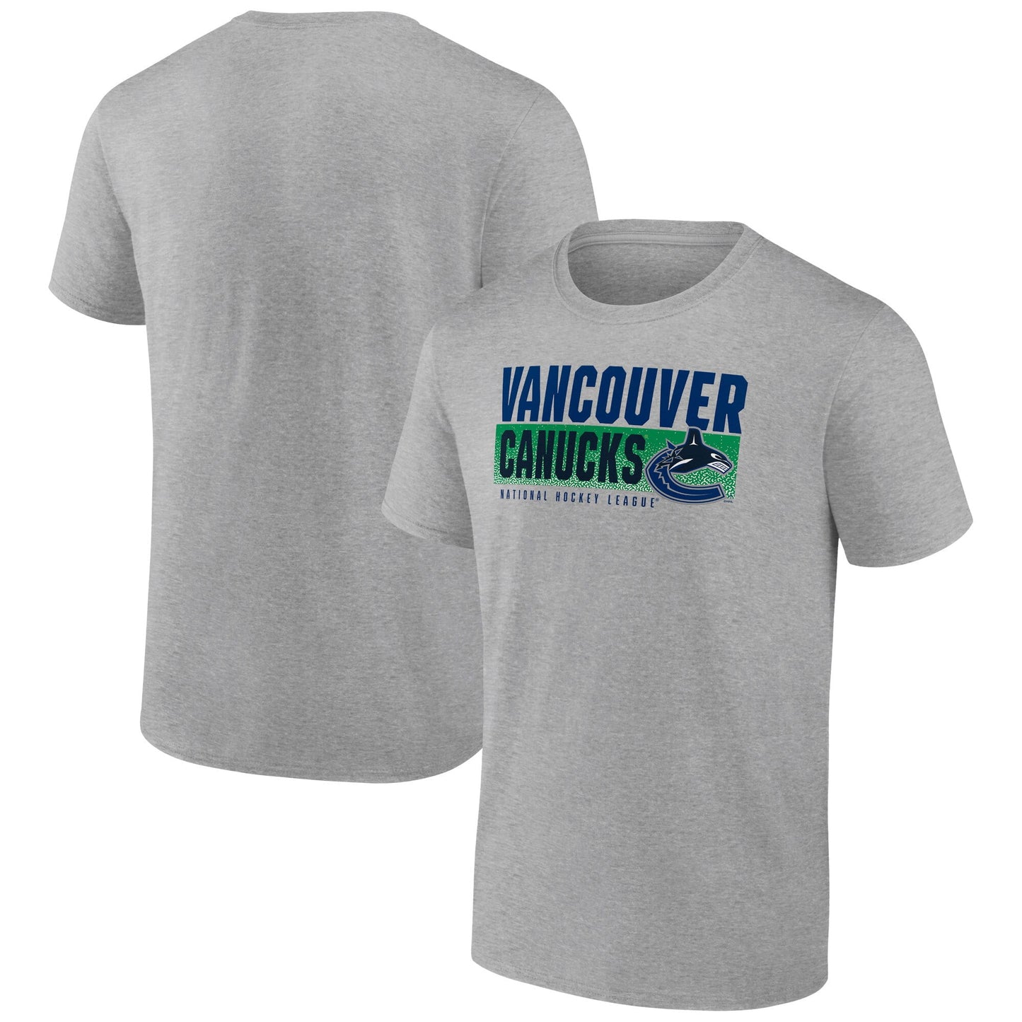 Men's Fanatics Branded Heathered Gray Vancouver Canucks Jet Speed T-Shirt