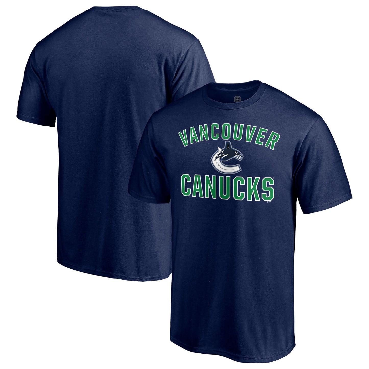 Men's Fanatics Branded Navy Vancouver Canucks Special Edition Victory Arch T-Shirt