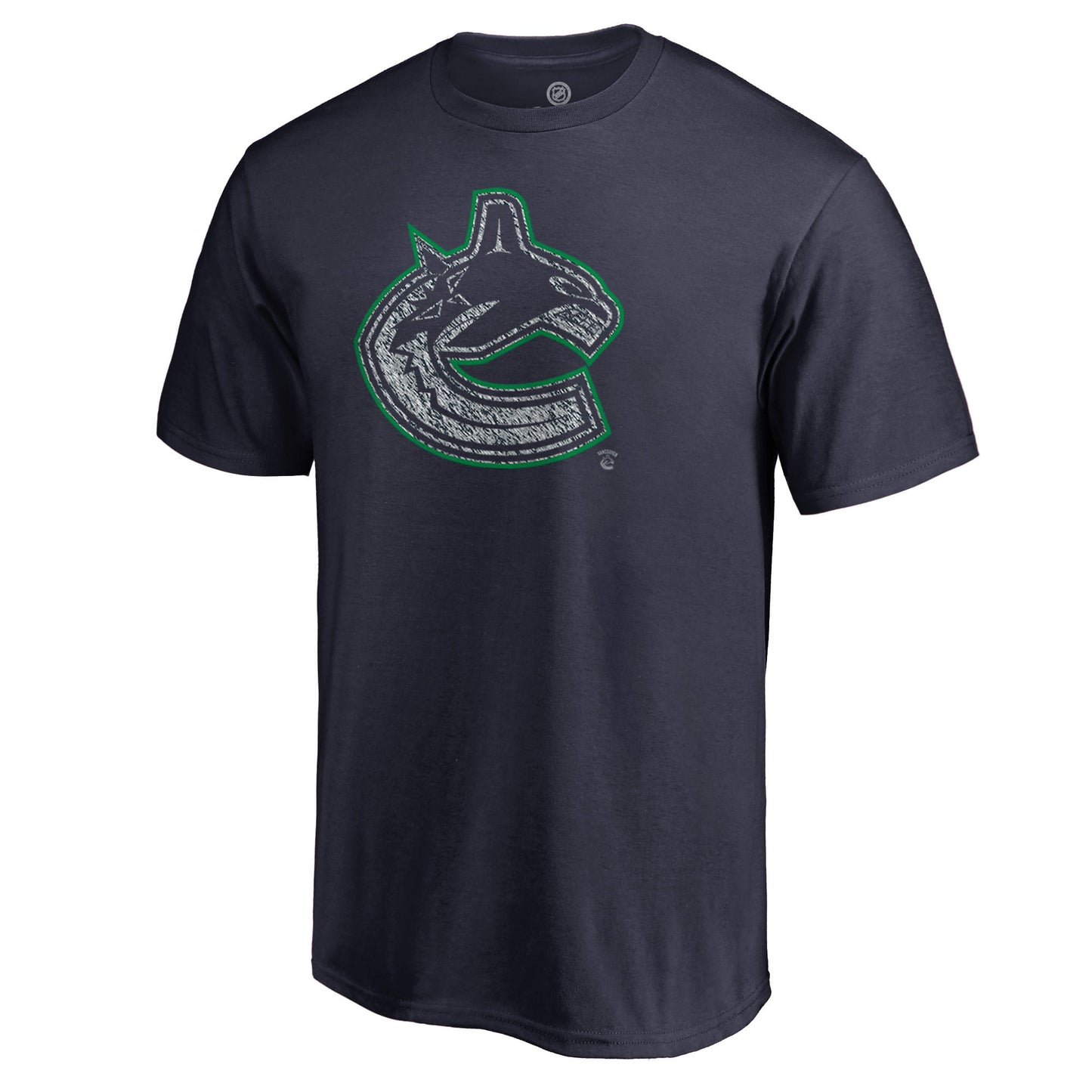 Men's Fanatics Branded Navy Vancouver Canucks Static Logo T-Shirt