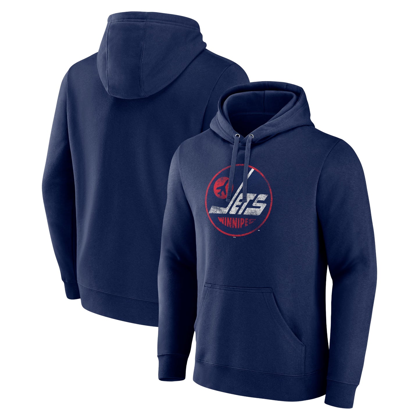 Men's Fanatics Branded Navy Winnipeg Jets Alternate Logo Pullover Hoodie