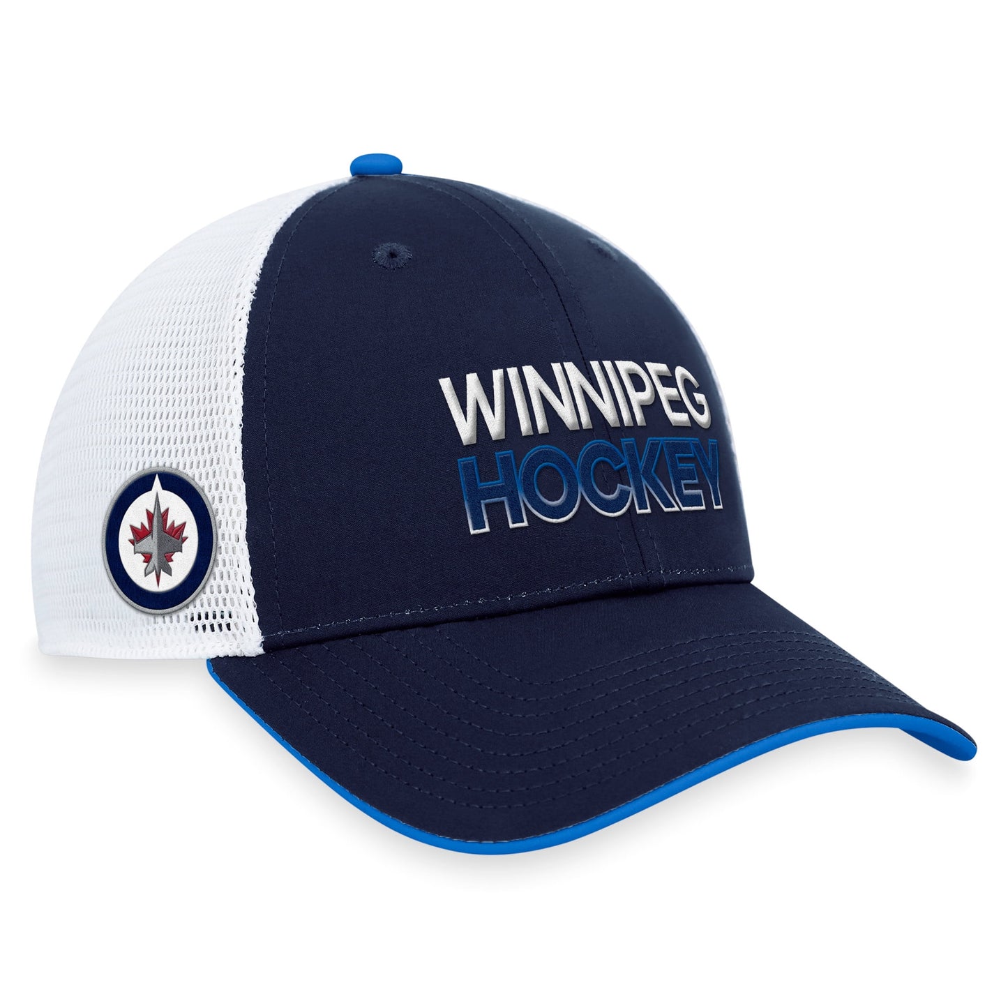 Men's Fanatics Branded  Navy Winnipeg Jets Authentic Pro Rink Trucker Adjustable Hat
