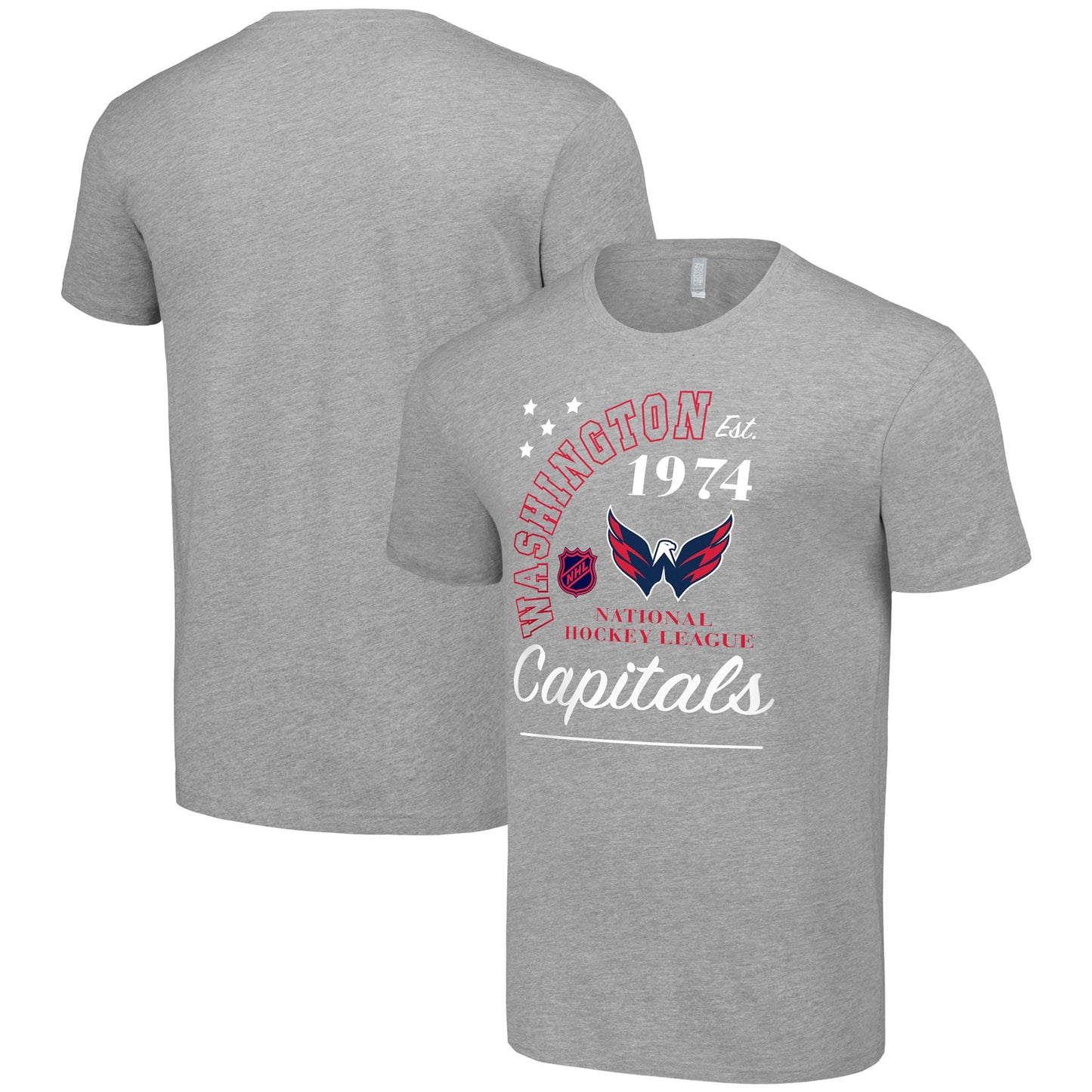 Men's Starter  Heather Gray Washington Capitals Arch City Team Graphic T-Shirt