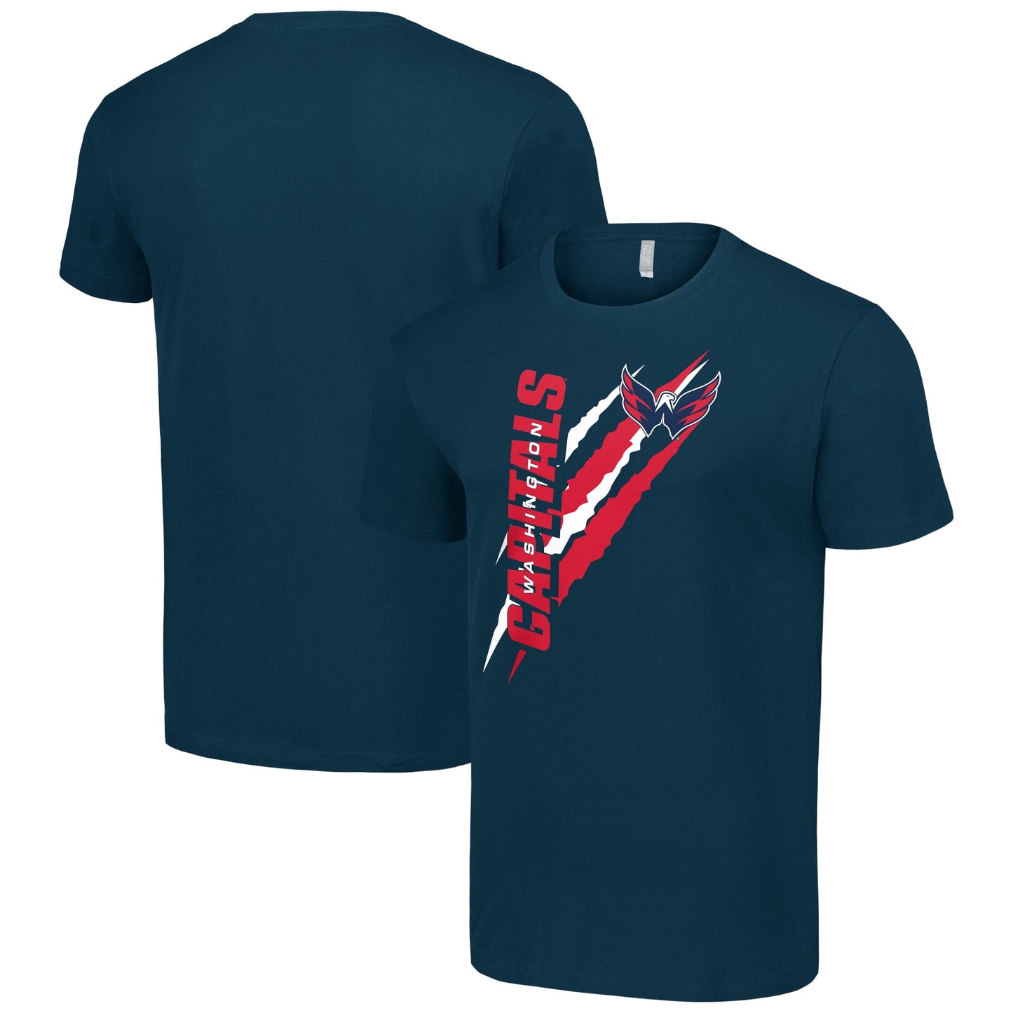 Men's Starter  Navy Washington Capitals Color Scratch T-Shirt