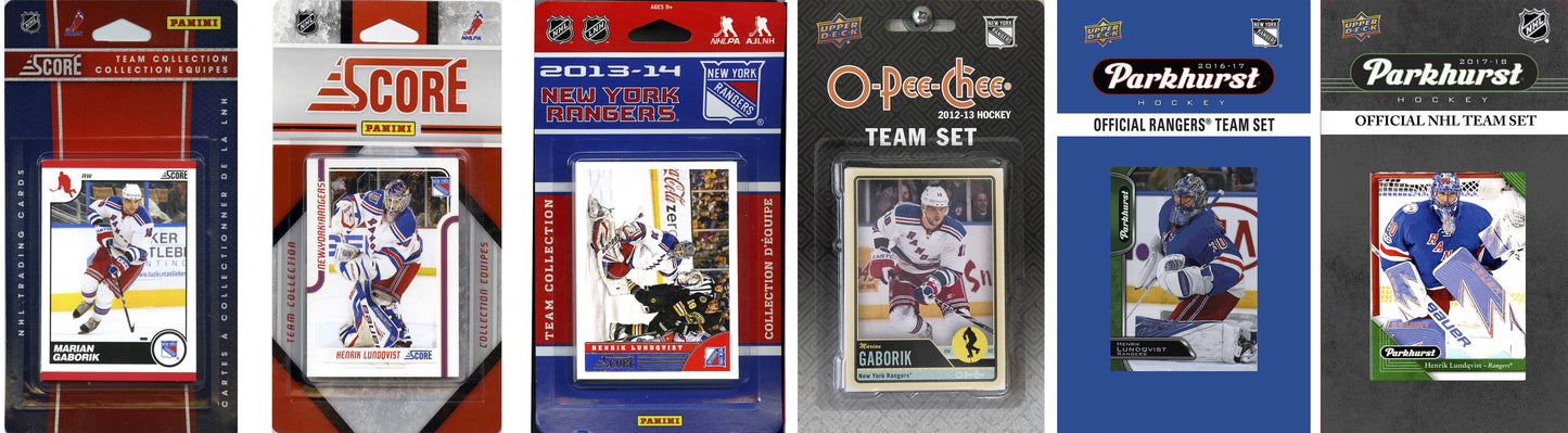 NHL New York Rangers 6 Different Licensed Trading Card Team Sets