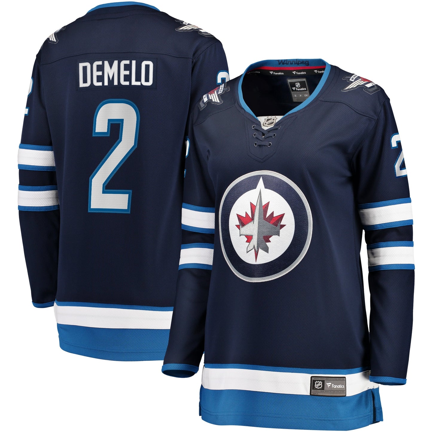 Women's Fanatics Branded Dylan DeMelo Navy Winnipeg Jets Home Breakaway Player Jersey