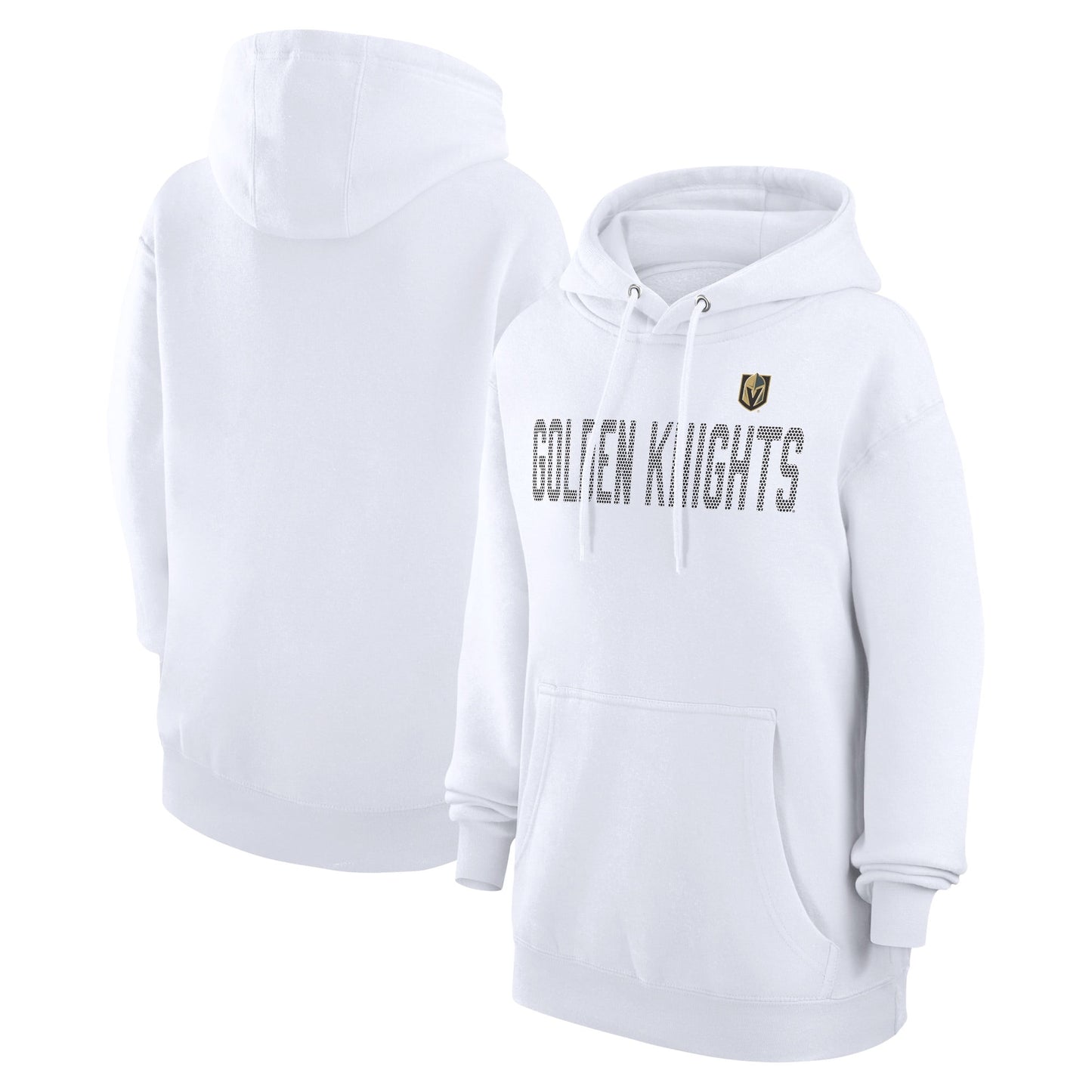 Women's G-III 4Her by Carl Banks  White Vegas Golden Knights Dot Print Pullover Hoodie