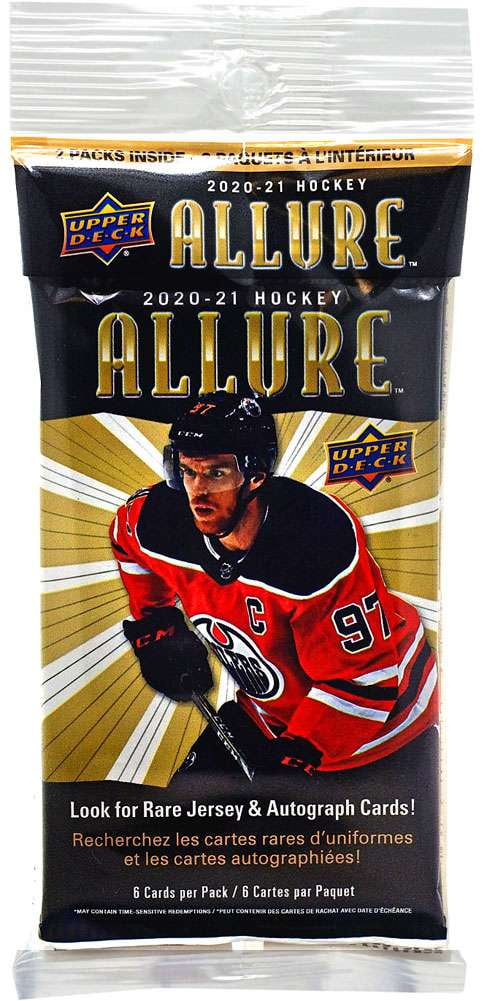 NHL 2020-21 Allure Hockey Trading Card HANGER Pack (2 Packs)